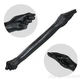 Super Long Fist Dildo 65cm Big Fisting Black Podwójne zakończenie seksowne zabawki dla kobiety lesbijki Konslador Ogromny anal penis6768662