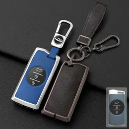 Alloy Leather Car Key Fob Cover Case Shell Chain For Chery Tiggo 7 pro 8 Pro Exeed 2 3x Arrizo 5 Gx 5x EQ7 tiggo 4 240425