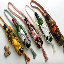 التماثيل الزخرفية Macrame Wine Tote Accessories Accessories