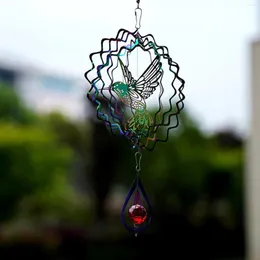 Декоративные фигурки 3D Металлический садовый ветер Spinner с спиральным мяч