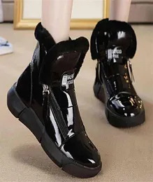 Winter Women Boots Ladies weibliche Marke Modedesigner Flat Leder Schuhe Luxusplattform Suchschnee für Frauen2892008