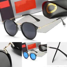 디자이너 선글라스 패션 라운드 편광 선글라스 남성 여성 고급 금속 레트로 인기있는 디자인 UV 선글라스 레저 수백 안경 스포츠