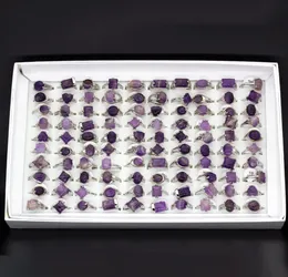 Mix Lot Women Rings Anéis de pedra natural para amantes da coleção de pedras naturais 20pcs Gre presente de festa inteira5459080