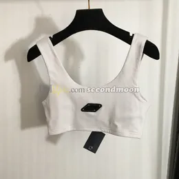 Metal Badge Crop Top Women Short Vest Summer Sleeveless Tanks Top Outdoor Betorable Sport Vest