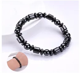 Men Biomagnetic Multishaped Natural Stone Black Stone Magnetic Therapy Bracelet Magnetic Health Hand Bracelet5687373