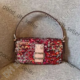 Designer axel baguette väska för kvinnor hög kvalitet lyxiga mode crossbody väskor paljett nya damer totes bling handväskor förföljer 769