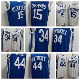 Кентукки Wildcats Basketball Jersey College 44 Ivisic 15 Sheppard 34 Tshiebwe