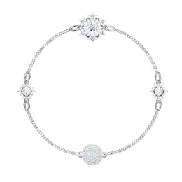 neckless for woman Swarovskis Jewelry Matching Edition Beautiful Snowflake Invisible Magnetic Buckle Bracelet Womens Swallow Element Crystal Bracelet