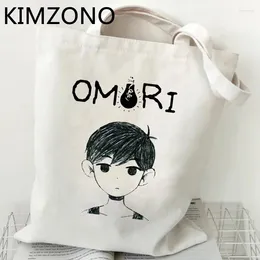 Shopping Bags Omori Bag Jute Grocery Bolsas De Tela Canvas Reusable Handbag Sacola Cloth Sac Toile