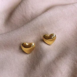 Stud Vintage Gold Color Heart Ohrringe für Frauen Mädchen Edelstahl Liebe Zierige Hochzeitsfeier Geschenke HDE69 260A