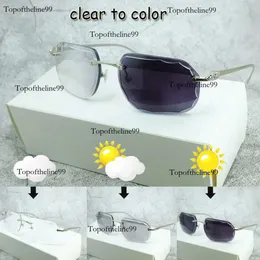 Sunglasse Carter Stylish Photochromic 4シーズン太陽2色のレンズシェードアイウェアダイヤモンドカットサングラス2カラーグラスオリジナルエディション