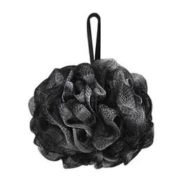 Badverktyg Tillbehör Black Bath Ball Soft Bamboo Charcoal Fiber Dusch Puff Wire Mesh Hushållsnätskumskrubber E74C Q240430