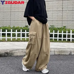 Herrbyxor harajuku överdimensionerad last fallskärm män streetwear vintage y2k hip hop wide ben joggers baggy casual sweatpants techwear