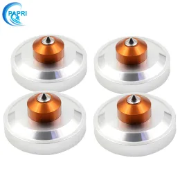 Amplifier PAPRI 4PCS 44x26MM Aluminum Alloy Cone Pad Isolation Base Feet Pads For Audio HIFI DIY Tube Amplifier CD Player DAC Turntable