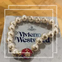 Viviennes Westwood Bracciale di lusso Fashion Designer Gioieri Viviane Bracciale Westwood Bracciale hip Hop Hop Hop Jewlery Saturno Intamel Magnet Buckle Pearl Bracciale 550