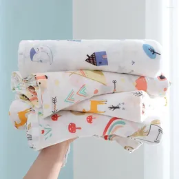 Blankets 110 120cm Arrival 2Layer Gauze Throw Blanket Baby Boy Girl Swaddle Born Receiving Infant Wrap Manta