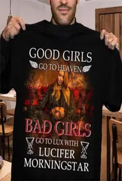 Men039S tshirts Good Girls Go to Heaven Bad Lux ​​med Lucifer Morningstar Men Women Cotton Tee4963651
