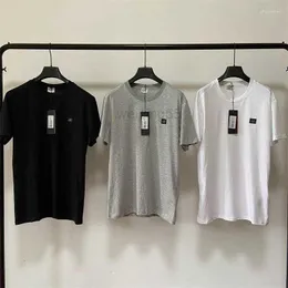 Męskie koszulki męskie koszule 2023 Summer CP Męskie T-shirt moda bawełniana bawełniana stała kolor marka streetwearu neutralna crewneck topf5yg