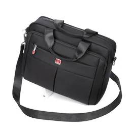 Wholesale- Portable 14 Laptop Bags Crossbody Briefcase Business Mens Bag Bolsas Homme Large Capacity Oxford Briefcases For Men 248N