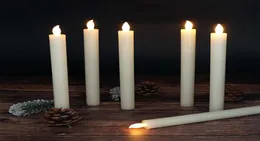 Eldnacele Set of 6 Flameless Flickering Candles Real Wax Candles LED Window Taper Candles with Timer and Remote Control T2001084925286