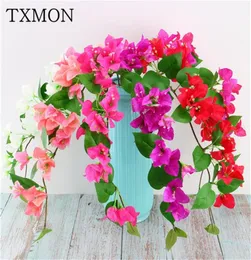 8pc Wysokotkuły Symulacja Liścia Symulacja Singla Bougainvillea Symulacja Silk Flower Home Wedding El Decoration Bougainvilleas6266075