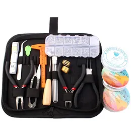 Kit de suprimentos para fabricação de jóias com fios de jóias e descobertas de jóias kit de joias de joias Kit de fabricação e reparo de bijas 240418