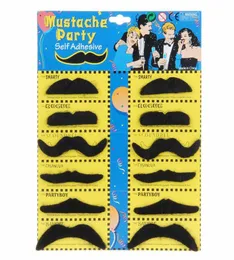 Festives Party Fake Mustache Halloween Decorations Cosplay Costume Novelty Funny Beard Treangbar Mustasches Mustasch för födelsedag 5990099