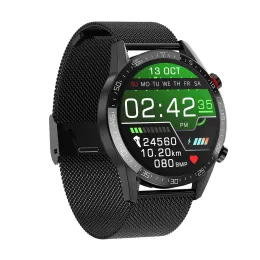 Saatler L13 Akıllı Saat Erkekleri Bluetooth Çağrı EKG+PPG IP68 Su geçirmez kan basıncı Kalp Hızı Fitness Tracker Smartwatch PK L11 DT95