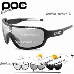 Designer högkvalitativ lyx mode Casquette Luxe Poc Pochromic 5 Lens Polariserade solglasögon Män kvinnor Lunetter Cycling Glasses Lunette de Soleil 270