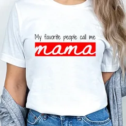 Kvinnors T-skjortor Mina favoritpersoner kallar mig mamma t-shirt lycklig mors dag gåva skjorta camiseta stilfull cool mamma hipster grunge tees topps