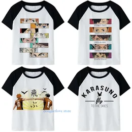 Herren -T -Shirts Designer Anime Haikyuu gedrucktes Hemd Haruku Kawaii T -Shirt Karasuno Lustiges Cartoon Grafikhemd Unisex Hip Hop Tops Tees Männliche Mann Outfit