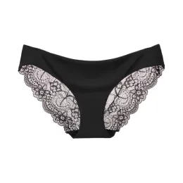 Calcinha feminina moda renda de roupas íntimas mulheres e resumos de cor sólida lingerie íntima feminina feminina de calcinha perfeita