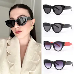 Occhiali da sole da sole da sole di gatto da donna Luxury New Fashion Designer Occhiali da sole Donna Brand Lettera Temple Sonnenbrille Dhgate Lady Sun Glasses Man Anti Radiation Black Shade