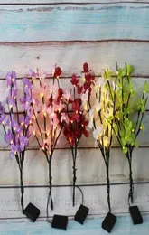 20quot Cherry Blossom Flower Spray With 30 Battery Operated lighted LED Branch Lights Led Flowers String Decoration Wedding Room358338846