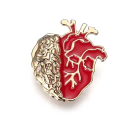 Pins Brooches Anatomical Heart Brooch Metal Pin Lapel Women Badge Anatomy Jewellery Whole Biology Medical Student Doctor Gift Drop Dh8Y1