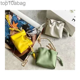 loewew loeweee Bag Largecapacity Handbagsearly Autumn 9A Top Quality New Flamenco Mini Bag Cute Chain One Slant Span Bag Drawstring Elastic1908845