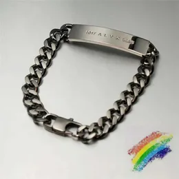 Kedja 2022SS Alyx River Armband Män kvinnor 1 1 Bästa Quty Titanium Rostfritt stål 1017 Alyx 9SM -armband tillverkat i Italien T240429