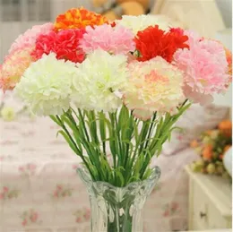 20pcs Karnation Künstliche Seidenblume für Hausdekoration Blume Single Fake Flowers251H2207264