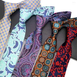 Ties Classic Neck Classic Men's 8cm Floral Ploid Necktie for Men Formale Business da sposa cravatta per feste di matrimonio