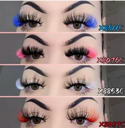 رموش كاذبة ASITEO 3D Lashes 1520mm OMBRE ملونة طبيعية طويلة ملونة الماكياج الدرامية مزيفة مزيفة mink lashfalse2044764