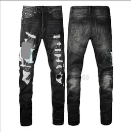 Erkekler Kot Purple Jeans Erkekler Kot Tasarımcı Kot Pantolon Skinny Jeans Lüks Tasarımcı Denim Pantolon Sıkıntılı Biker Siyah Mavi Jean Slim Fit Motosiklet#1307DVI