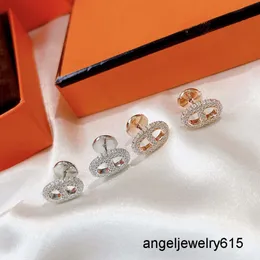 Neue Farandole -Ohrringe Charme H für Frauenstuddedesigner 925 Silber Diamond T0P Höchste Zähler Fortgeschrittene Materialien Europäische Größe Kristall 006