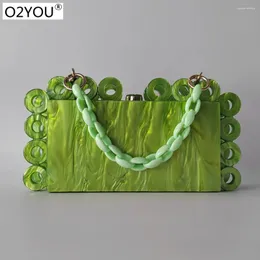 Borse da sera marmorizzato verde fucsia borsetta borse borse di lusso da donna designer di sacchetti messenger beach viaggio mini portafoglio acrilico estivo