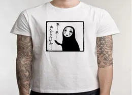 Japansk anime spirited away t shirt män studiomask inga ansikts tees shortsleeves casual comics tecknad tee shirt8259715