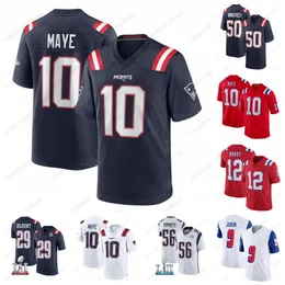 10 Drake Maye 9 Matthew Judon Football Jerseys Christian Gonzalez Tom Brady Antonio Gibson Kendrick Bourne Rhamondre Stevenson Demario Douglas Hunter Henry Dugger