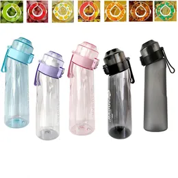 Garrafa de água de sabor esportivo com 7 pods de sabor 650ml Fruit Perfume Water Cup BPA 0 Garrafa de bebida sem açúcar ao ar livre na academia 240428