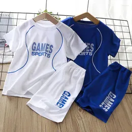 Clothing Sets Summer Boy Girl Clothes Children Quick Dry Badminton Set Letter Uniform Kid Tennis Tshirt Top And Shorts 2pcs