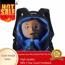 School Bags Cartoon Coraline Fluffy Bag For Primary Book Practical Travel Backpack Kids Schoolbag Gift