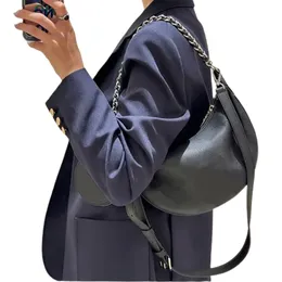 Saco de bolsa de hobo Designer Calfskin Half Moon Bag 1: 1 Missa de espelho Lady Undermail Bag 26 cm de comprimento Saco de ombro ajustável com caixa LL256