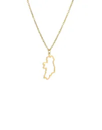 Disegna Repubblica d'Irlanda Country Map Necklace Continent Dublino Collane a ciondoli per la città natale femminile Ladies Party GI7450135